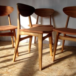 4 Beechwood Chairs 912