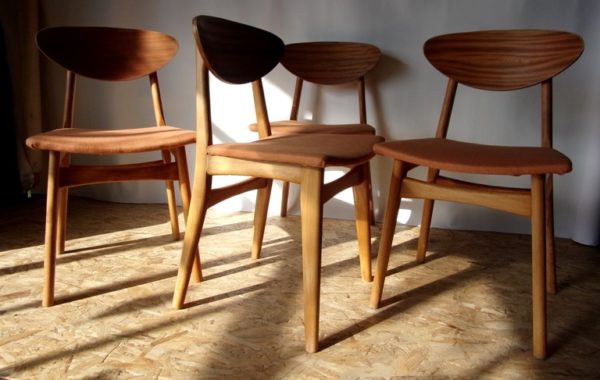 4 Beechwood Chairs 912