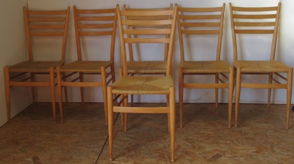 6 Chiavari / G.Ponti chairs 901
