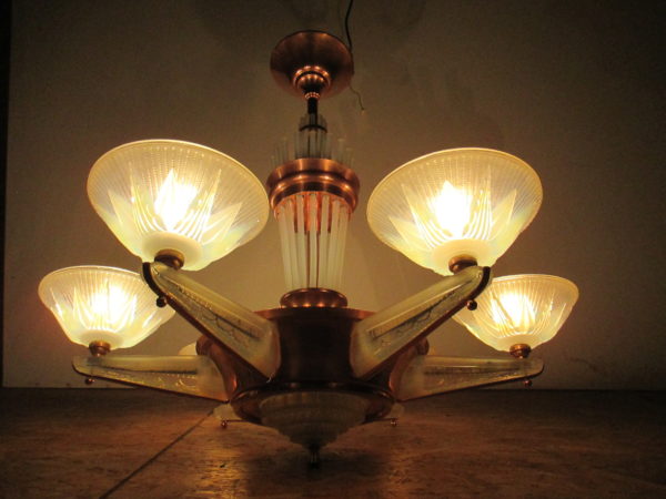 Art Deco ceiling lamp by Petitot. 1002 - Image 3