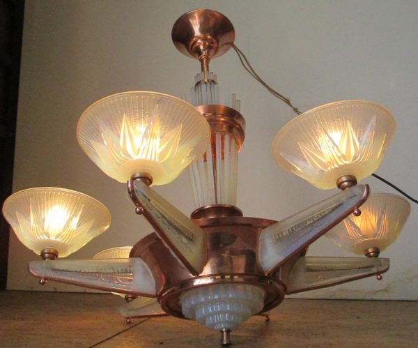 Art Deco ceiling lamp by Petitot. 1002 - Image 8