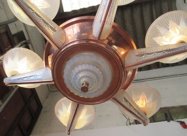 Art Deco ceiling lamp by Petitot. 1002 - Image 10