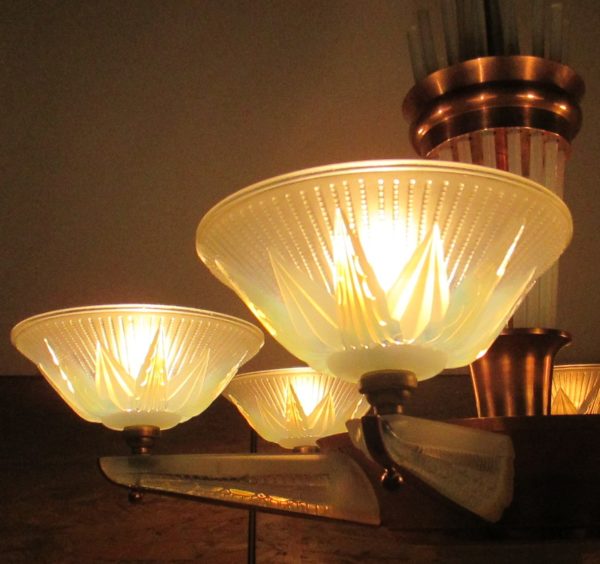 Art Deco ceiling lamp by Petitot. 1002 - Image 21