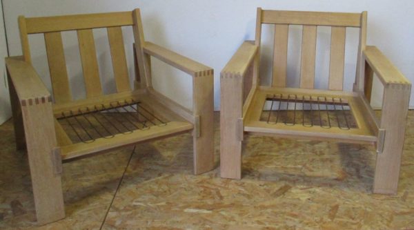 Pair of Esko Pajamies light oak armchairs. 931 - Image 14