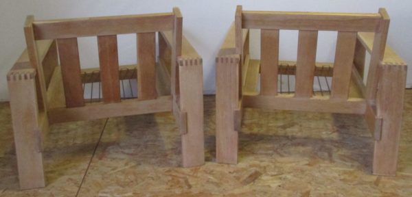Pair of Esko Pajamies light oak armchairs. 931 - Image 15