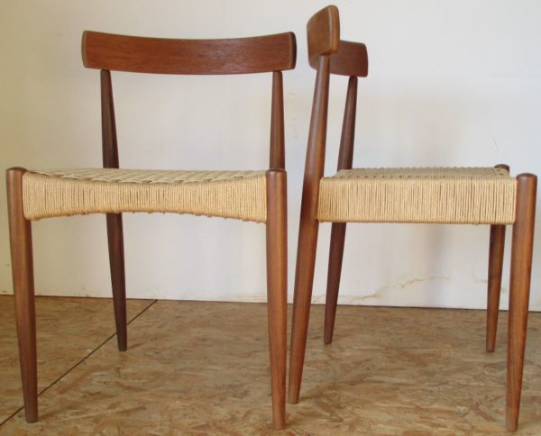 4 Mogens Kold paper-cord chairs 917