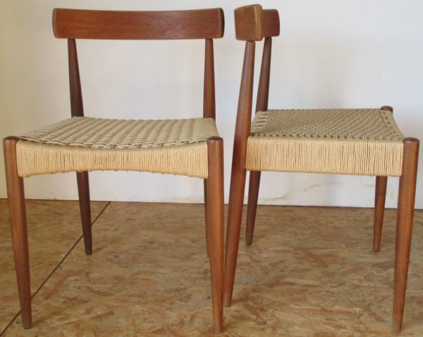 4 Mogens Kold paper-cord chairs 917 - Image 2