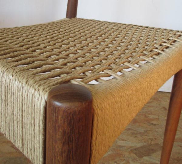 4 Mogens Kold paper-cord chairs 917 - Image 7