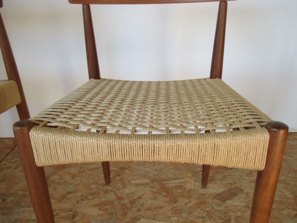 4 Mogens Kold paper-cord chairs 917 - Image 9