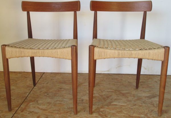 4 Mogens Kold paper-cord chairs 917 - Image 10