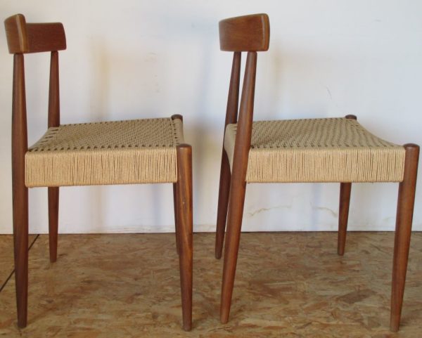 4 Mogens Kold paper-cord chairs 917 - Image 11