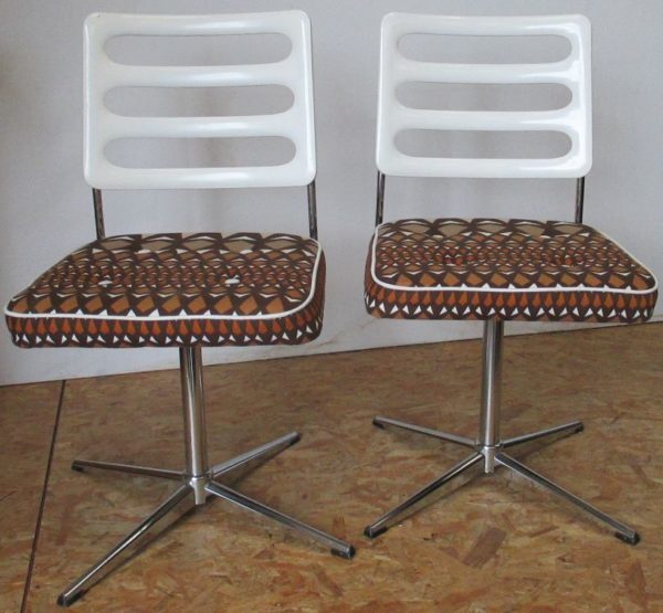 Pair of twistle chairs 70's 922 - Image 7