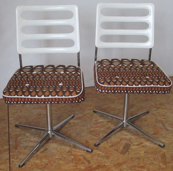 Pair of twistle chairs 70's 922 - Image 11