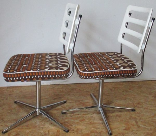 Pair of twistle chairs 70's 922 - Image 10