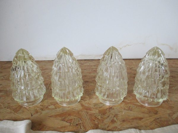 Paire d'Appliques laiton et verre 1010 – Image 12
