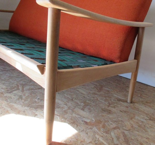 Scandinavian Orange Sofa 1011 - Image 3