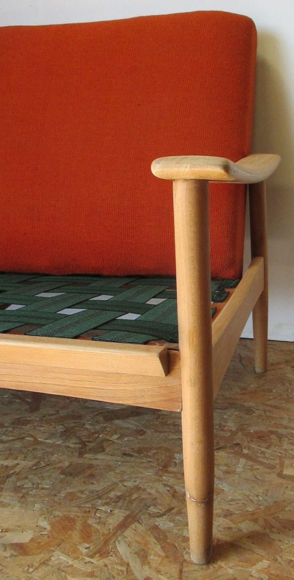 Scandinavian Orange Sofa 1011 - Image 10