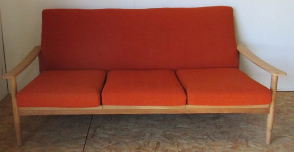 Scandinavian Orange Sofa 1011 - Image 12