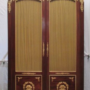 French empire style gilt bronze mounted mahogany Library 2020
