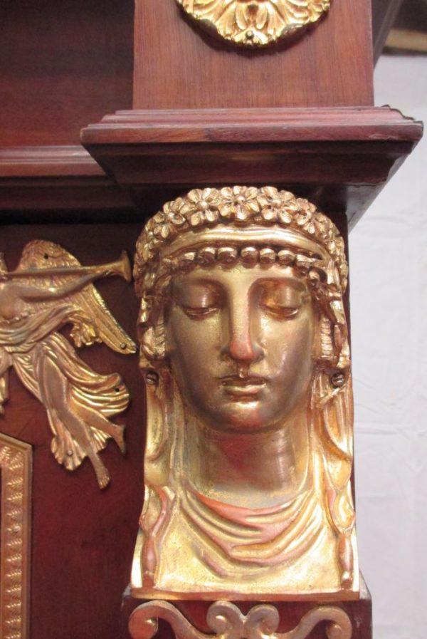 French empire style gilt bronze mounted mahogany Library 2020 - Image 22