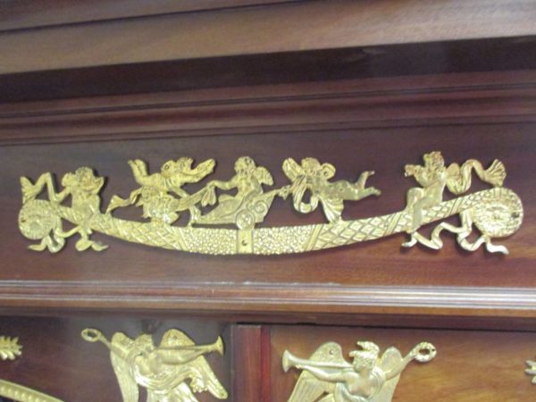 French empire style gilt bronze mounted mahogany Library 2020 - Image 25