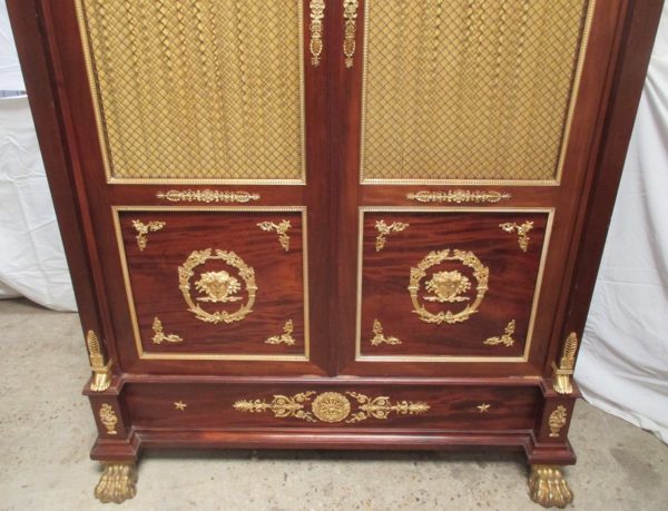 French empire style gilt bronze mounted mahogany Library 2020 - Image 4