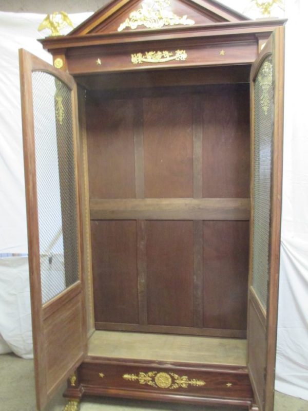 French empire style gilt bronze mounted mahogany Library 2020 - Image 35