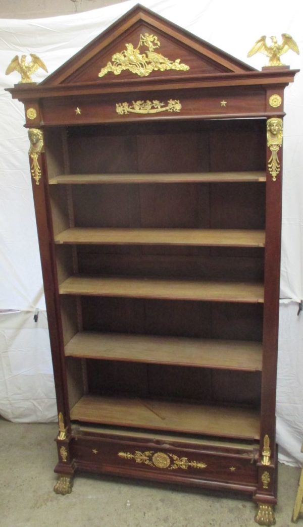 French empire style gilt bronze mounted mahogany Library 2020 - Image 37