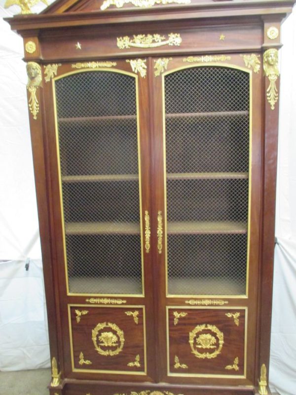 French empire style gilt bronze mounted mahogany Library 2020 - Image 42