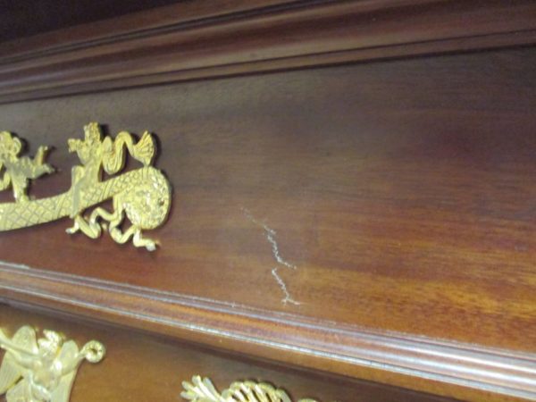 French empire style gilt bronze mounted mahogany Library 2020 - Image 46