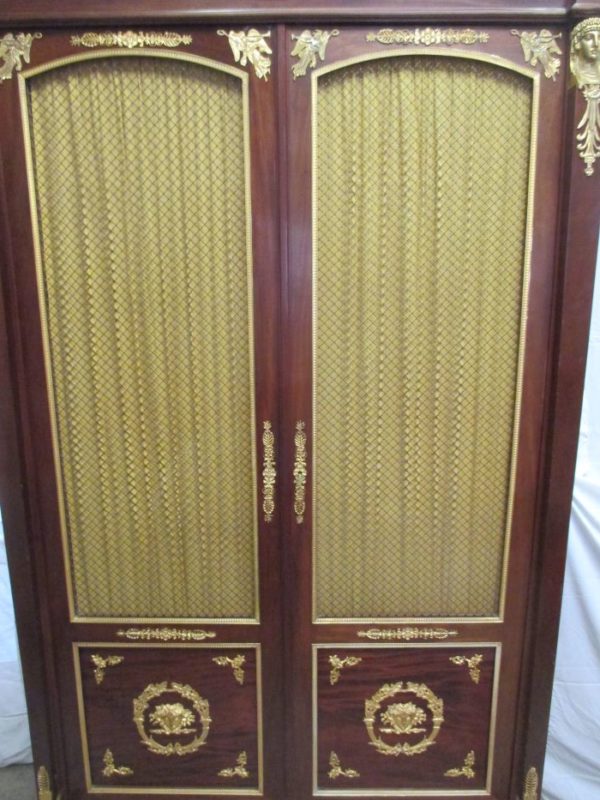 French empire style gilt bronze mounted mahogany Library 2020 - Image 49