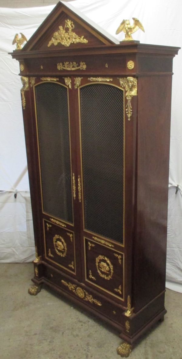 French empire style gilt bronze mounted mahogany Library 2020 - Image 5