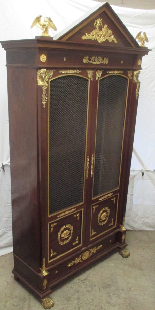 French empire style gilt bronze mounted mahogany Library 2020 - Image 6