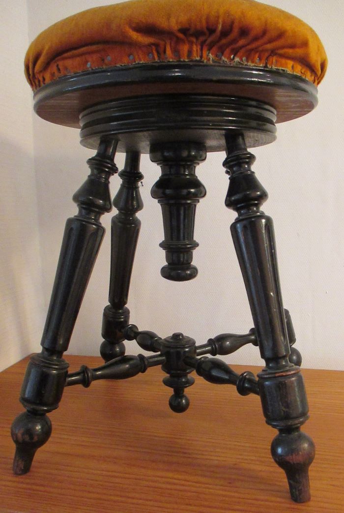 Tabouret de piano Napoléon 3