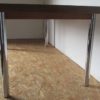 Large teak table with chromed legs 460 - Image 16