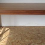 Large teak table with chromed legs 460 - Image 2