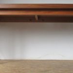 Large teak table with chromed legs 460 - Image 6