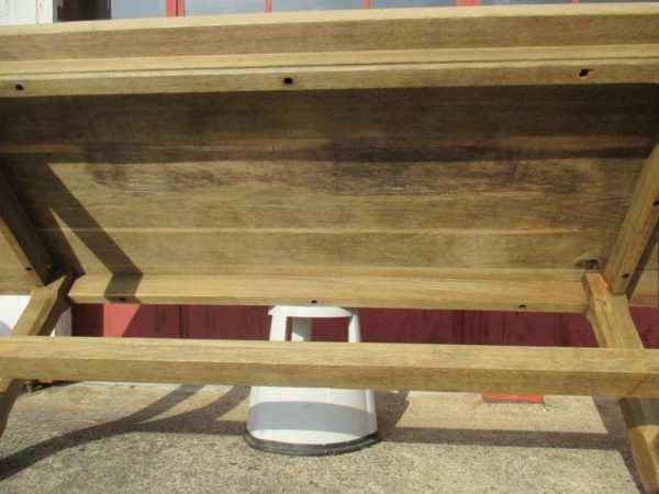 Grande table de ferme en chêne 133 – Image 4