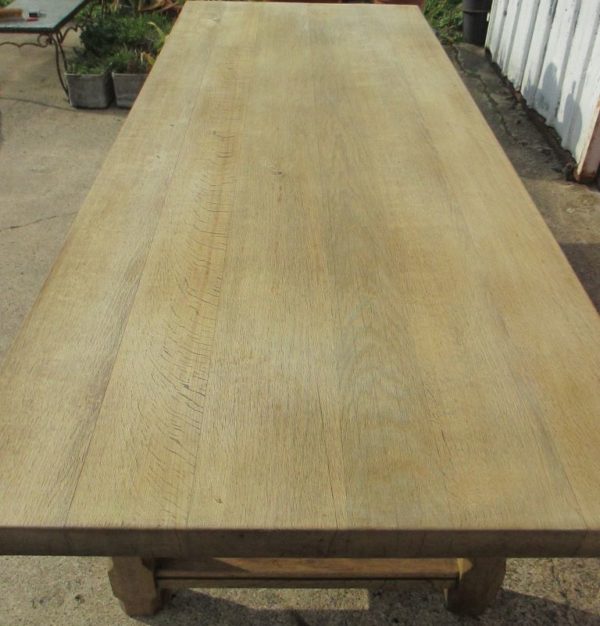 Grande table de ferme en chêne 133 – Image 5